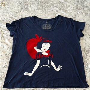 Disney Snow White Velvet Apple Short Sleeve Tee